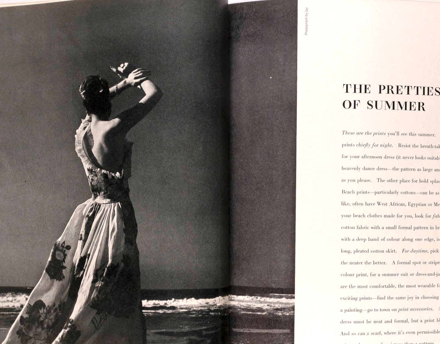 Bikini BALENCIAGA Brides PRINTS Harper's Bazaar June 1947 Louise Dahl-Wolfe VTG
