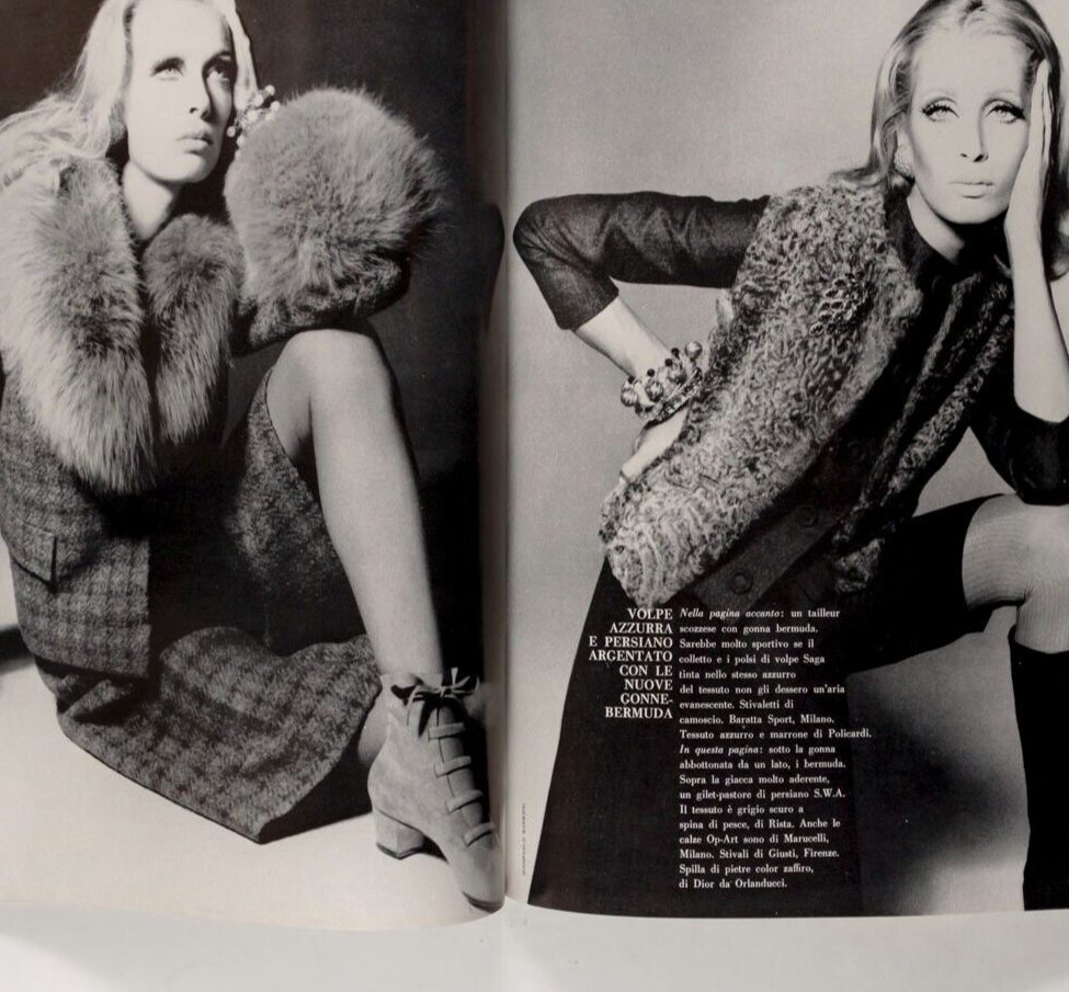 1st VOGUE ITALIA Benedetta Barzini VERUSCHKA Penn 1965 November NORMAN PARKINSON