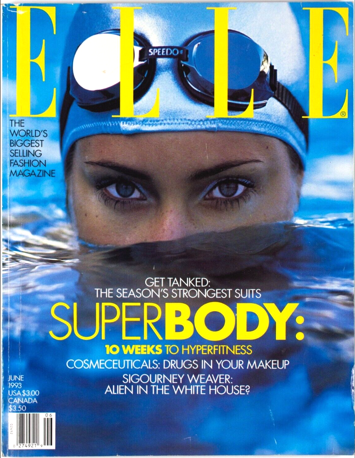 MANON VON GERKAN Stephanie Seymour CLAUDIA SCHIFFER Elle magazine 1993 June TYRA