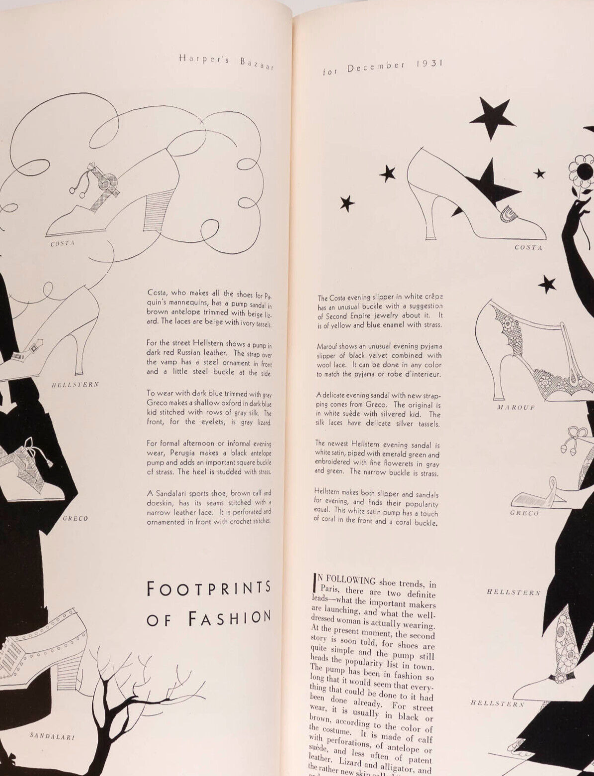 Erte ART DECO Reynaldo Luza CHRISTMAS BOOK Harpers Bazaar magazine 1931 December
