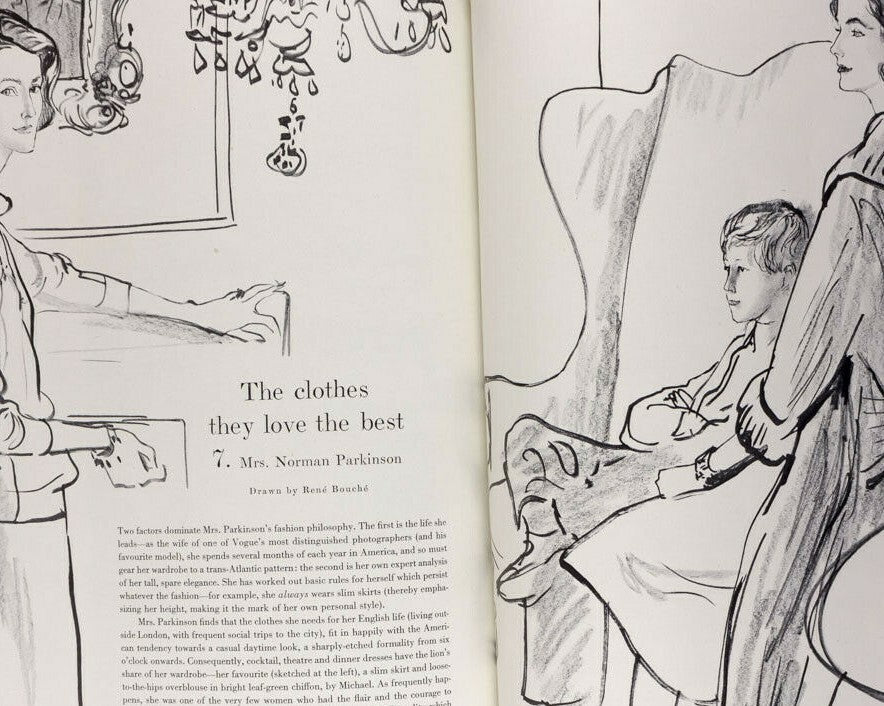 Norman Parkinson RENE BOUCHE Marc Chagall INGRID BERGMAN Gruau VOGUE magazine UK