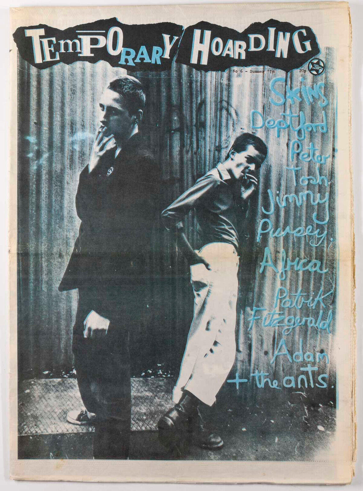 Syd Shelton SKINHEAD Adam Ant TEMPORARY HOARDING magazine PETER TOSH Sham 69 RAR