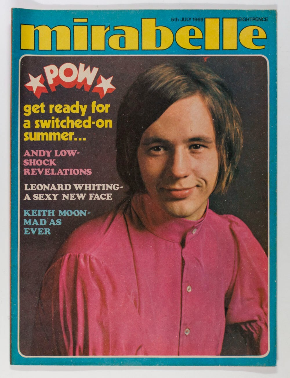 Andy Fairweather Low LEONARD WHITING Keith Moon MIRABELLE magazine July 1969 Who