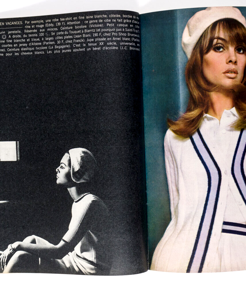 JEAN SHRIMPTON Francoise Hardy SUZANNE LENGLEN Elle magazine June 1965 Knapp VTG