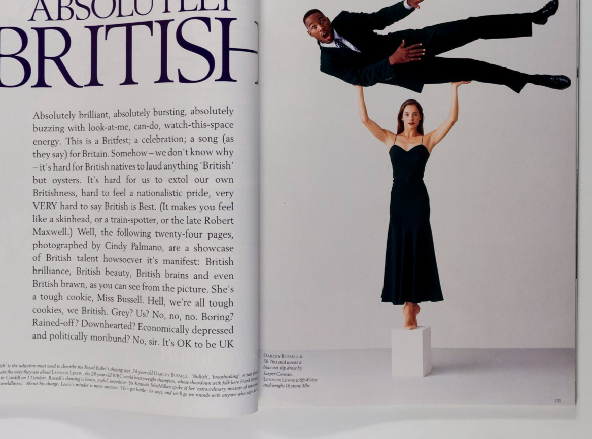 Kate Moss EMMA BALFOUR Vivienne Westwood HARPERS & QUEEN October 1993 David Sims