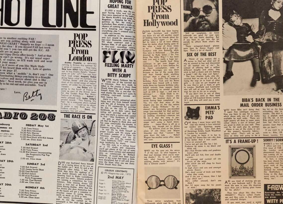 BIBA Barry Evans JACKSON FIVE Terence Stamp DAVY JONES Ringo FABULOUS MAGAZINE