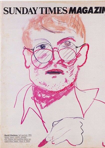 DAVID HOCKNEY Diego Maradona RED SAUNDERS Warhol LEO ABSE Sunday Times magazine