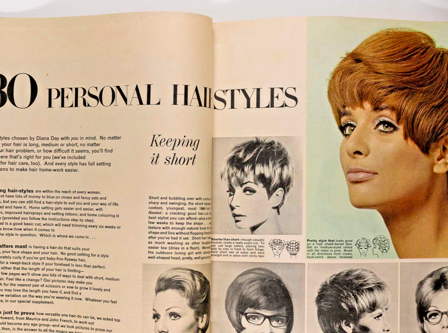 Julie Christie JILL KENNINGTON Child knitwear WOMAN'S OWN magazine MOD HAIR 60s