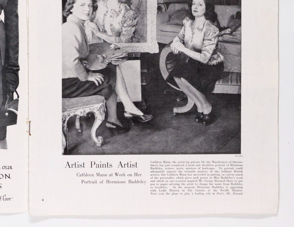 Cathleen Mann HERMIONE BADDELEY Swaebe MARCHIONESS OF QUEENSBURY Tatler magazine