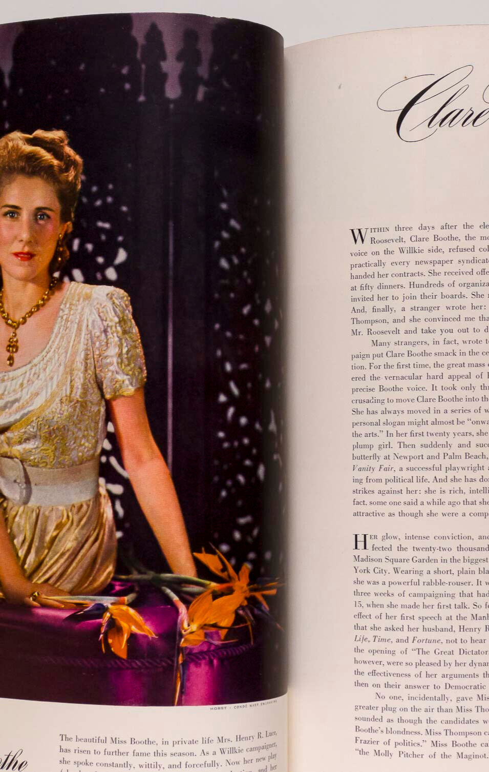 TIFFANY Toni Frissell HORST Vogue December 1940 Michele Morgan CLAUDETTE COLBERT