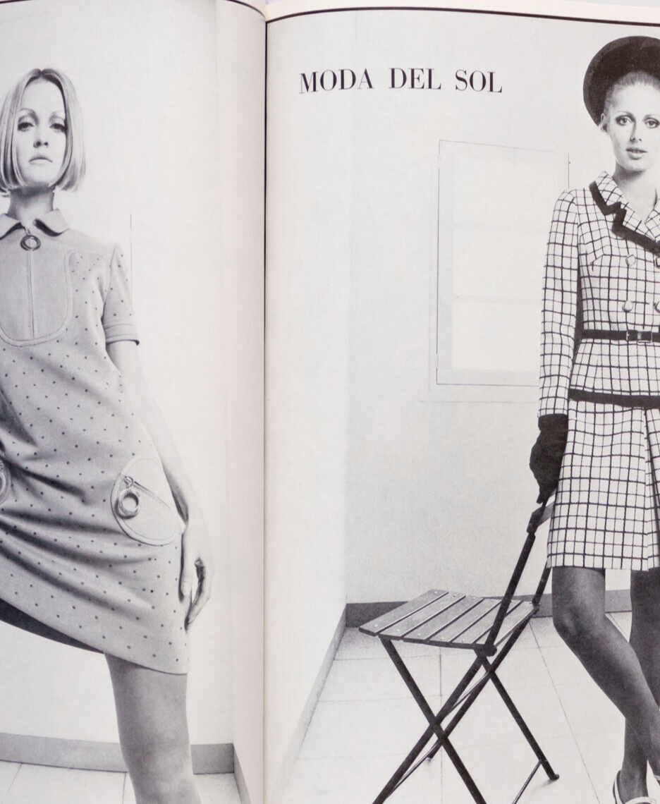 Catherine Deneuve SHARON TATE Guy Bourdin PARIS VOGUE February 1969 Marbella RTW