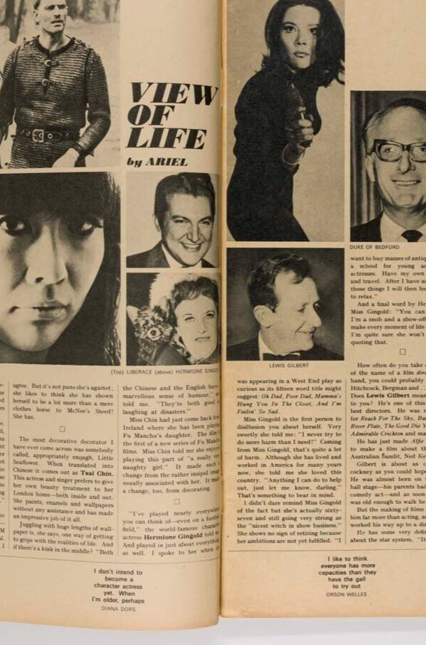 Nicole de Lamarge THUNDERBIRDS Norman Wisdom DIANA RIGG Everywoman Magazine 60s