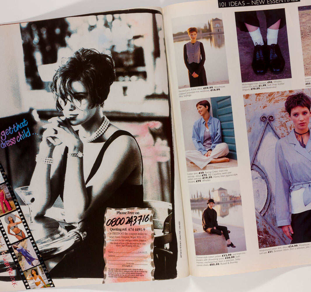 YASMIN LE BON Morocco ACCESSORIES Workwear MARIE CLAIRE magazine Spring 1994 vtg