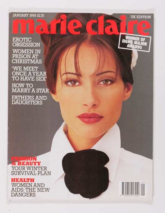 Winter fashion AIDS Women MARIE CLAIRE magazine January 1993 UK Erotic obsession