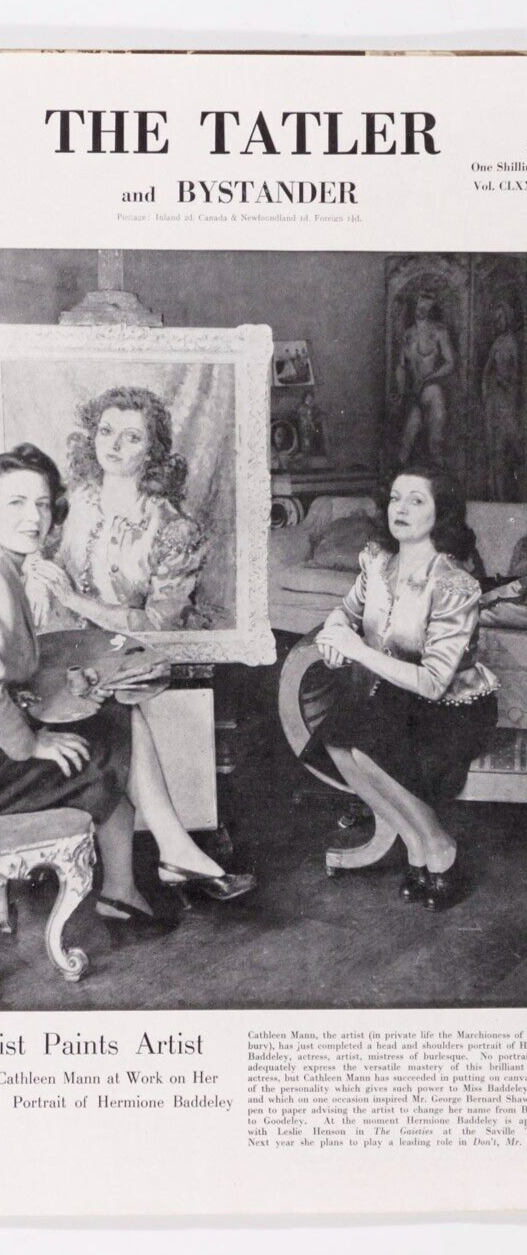 Cathleen Mann HERMIONE BADDELEY Swaebe MARCHIONESS OF QUEENSBURY Tatler magazine