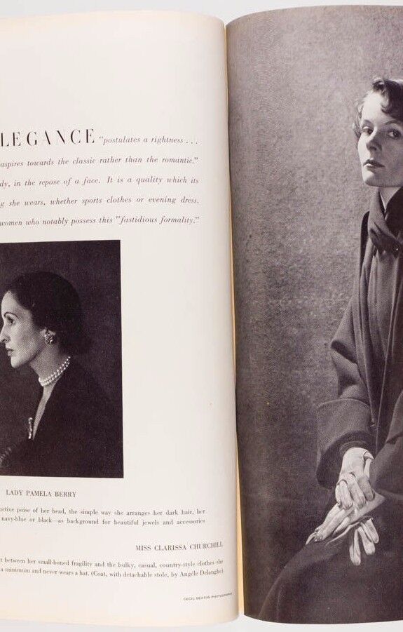 IRVING PENN Cecil Beaton SCHIAPARELLI Lady Birley PATTERNS vtg VOGUE 1950 Xmas