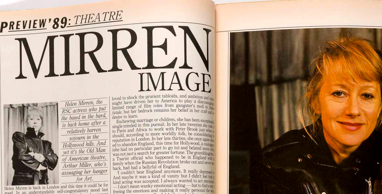 MADONNA Helen Mirren GLENN CLOSE Time Out January 1989 Madeleine Strindberg 960