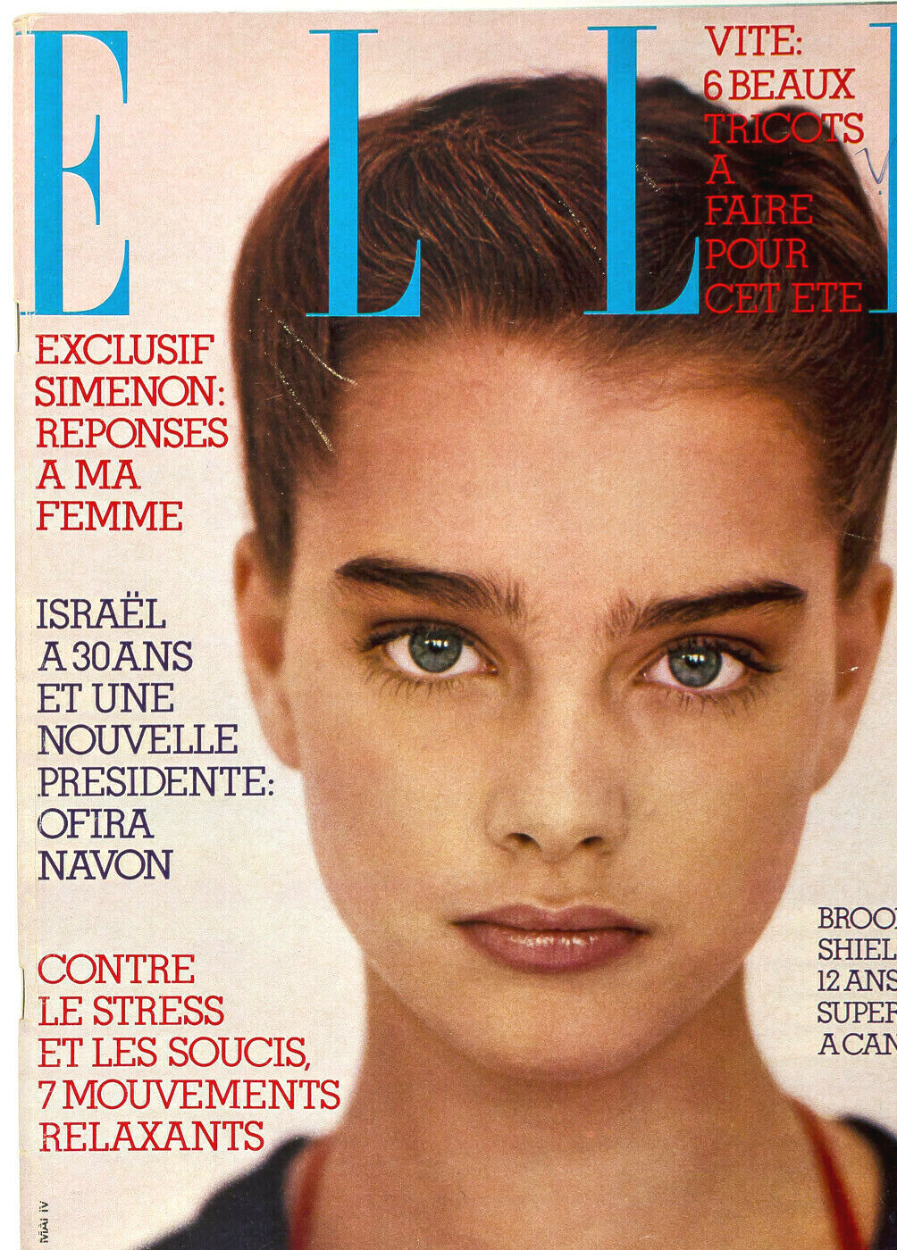 BROOKE SHIELDS Harri Peccinotti JCDC Iman JULIE FOSTER French Elle magazine LUI
