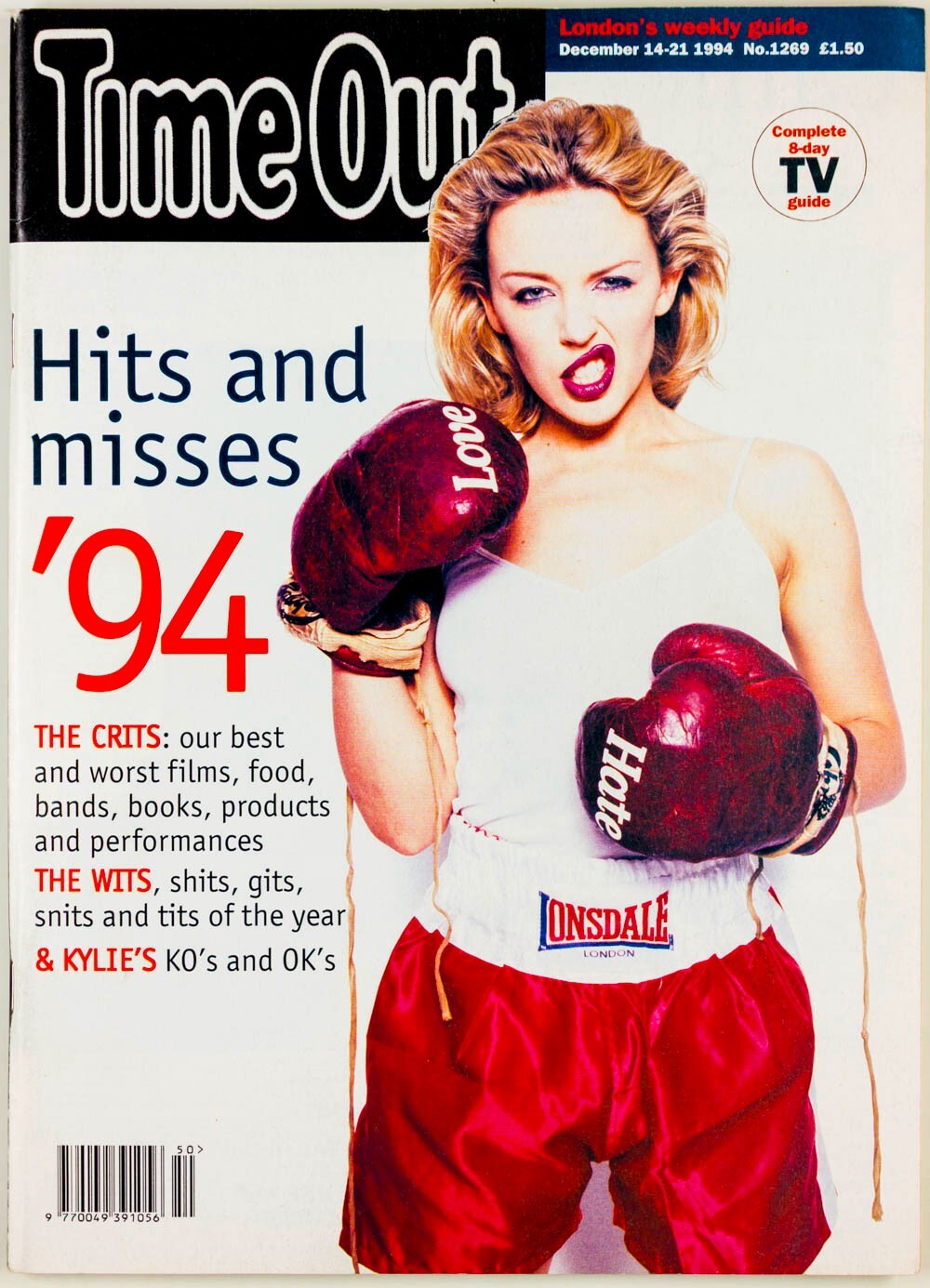 KYLIE MINOGUE Isabelle Huppert JIM BROADBENT Hal Hartley TIME OUT December 1994