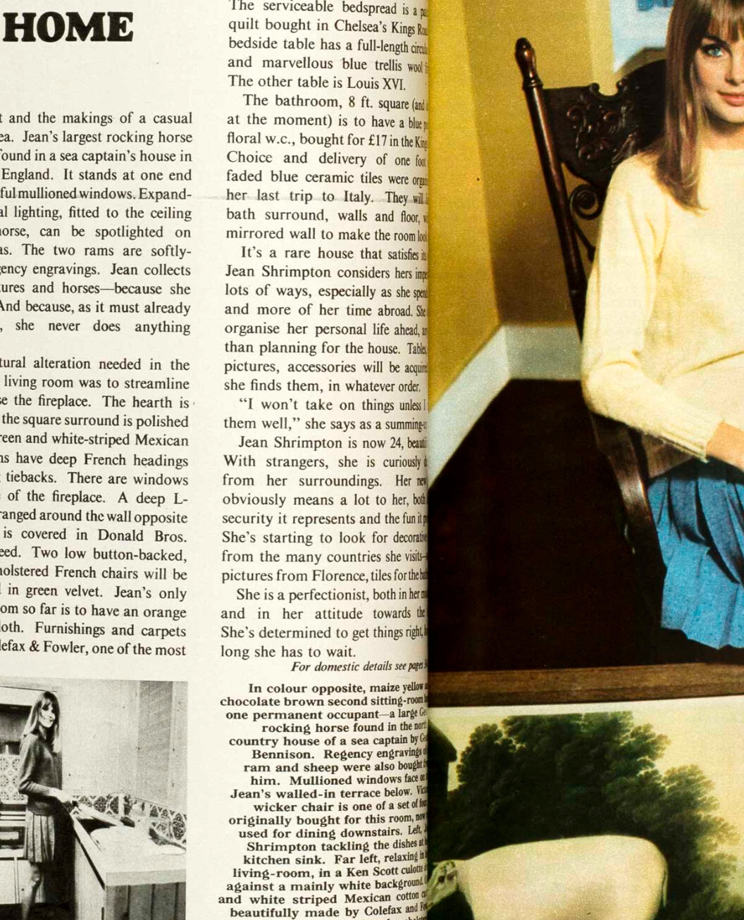 JEAN SHRIMPTON AT Living with Books IDEAL HOME magazine March 1967 Exhibition UK