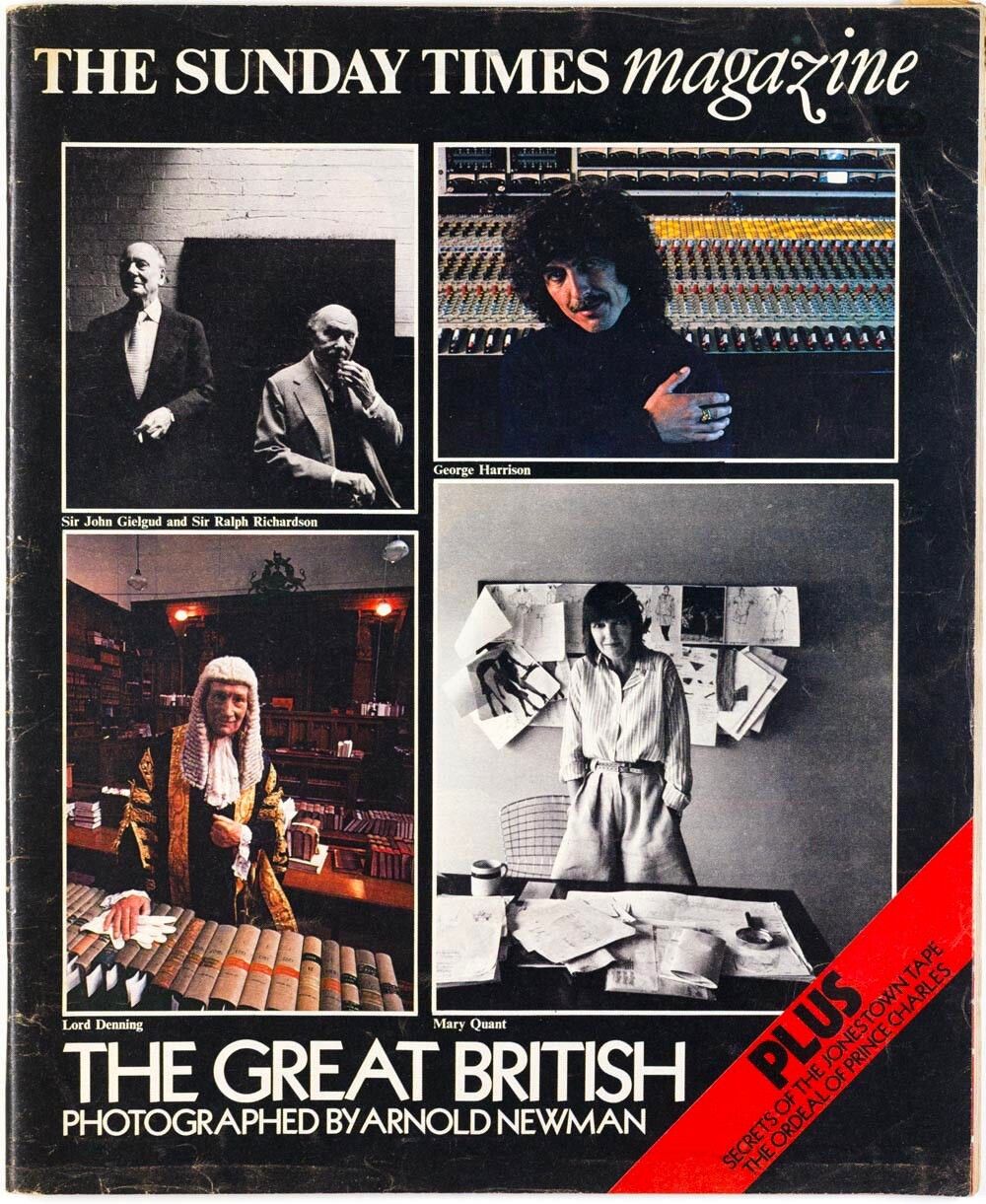 JIM JONES Jonestown GEORGE HARRISON Mary Quant VTG Sunday Times London Magazine