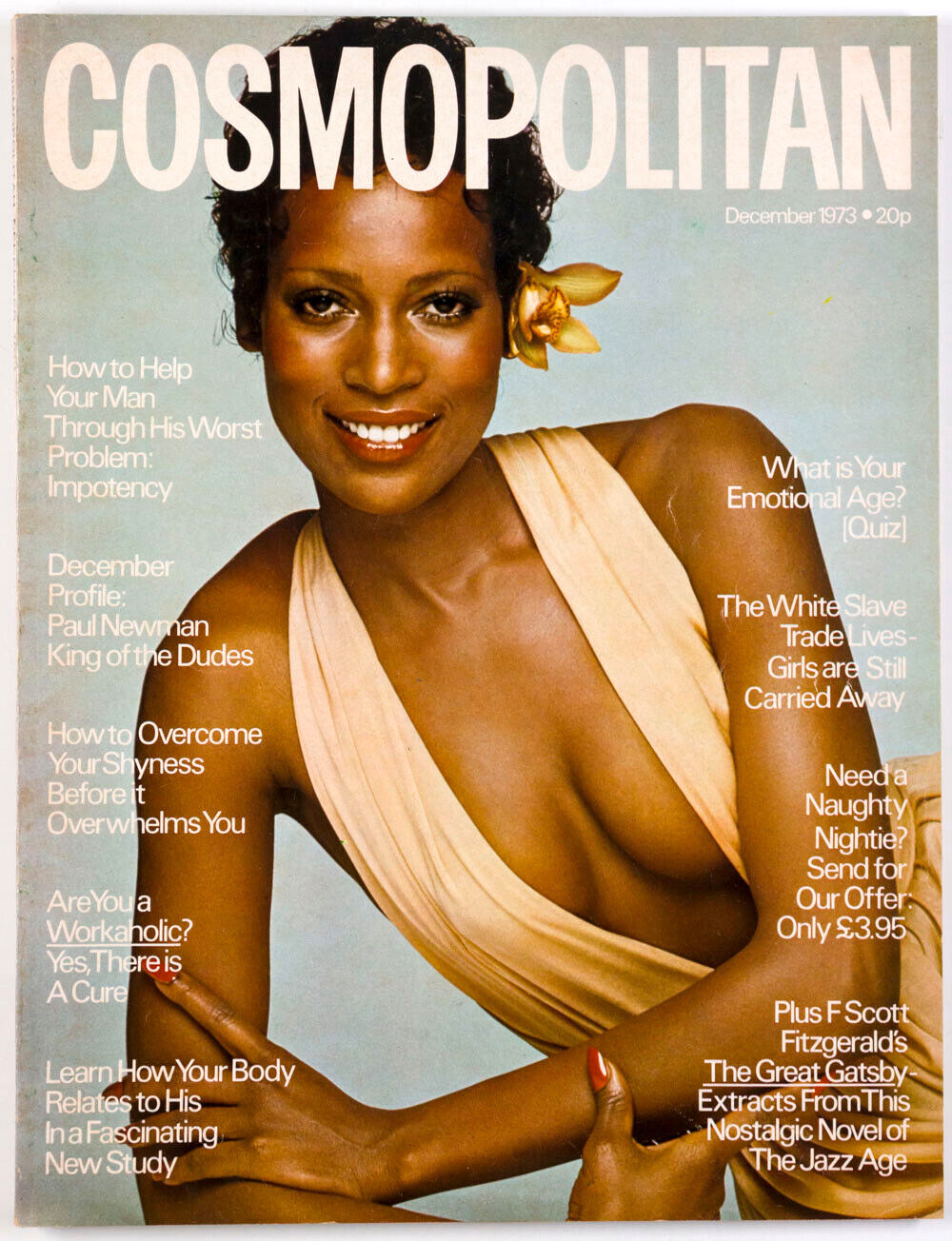Naomi Sims PAUL NEWMAN White Slave Trade THE GREAT GATSBY Cosmopolitan magazine