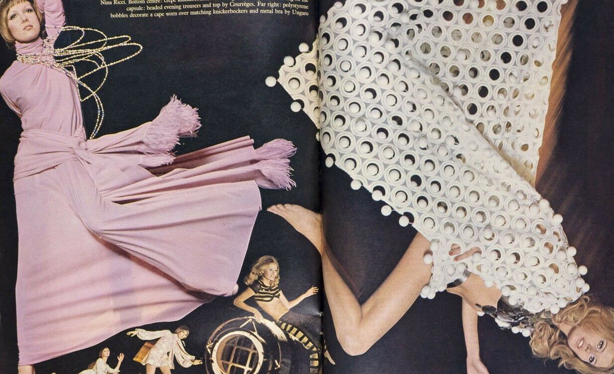 Courreges PETER KNAPP Dior YSL Maudie James NINA RICCI Sunday Times magazine VTG