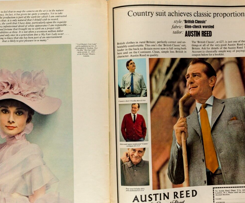 AUDREY HEPBURN Cecil Beaton MY FAIR LADY costume preview 60s weekend magazine UK
