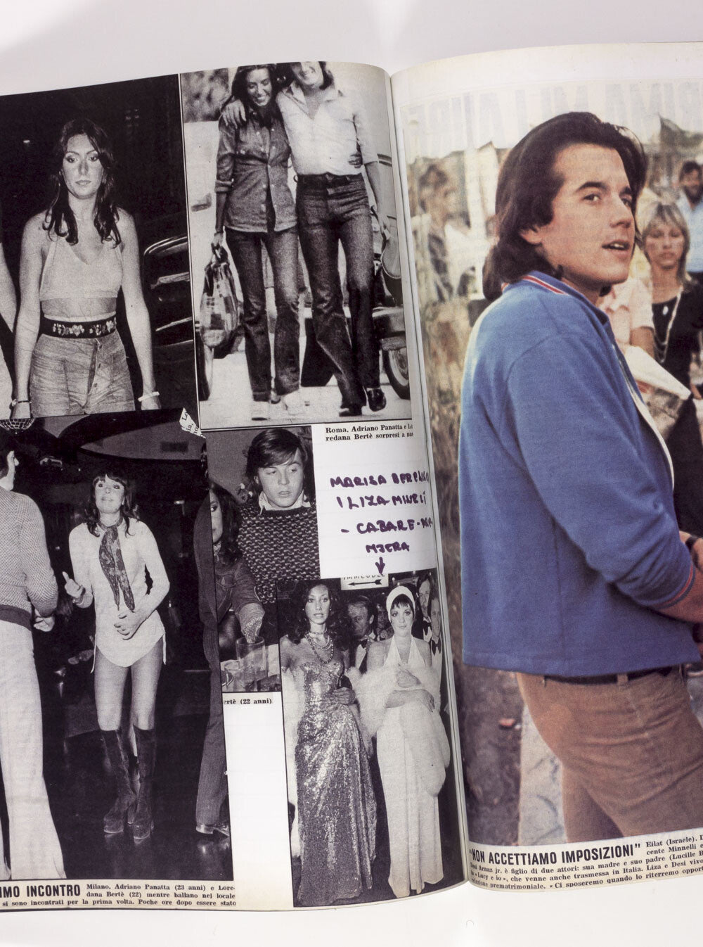 PERMANENT FOOD Maurizio Cattelan BIANCA JAGGER Elsa Martinelli BB Marisa BRANDO