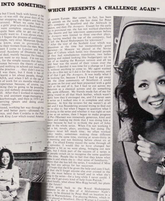 Diana Rigg CATHEE DAMEN Nadia Nerina CHAIM TOPOL Grima WOMAN'S JOURNAL magazine
