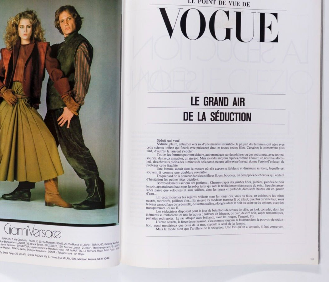 Helmut Newton MARIA HARTZ Kelly Le Brock EMBERG Horst PARIS VOGUE November 1981