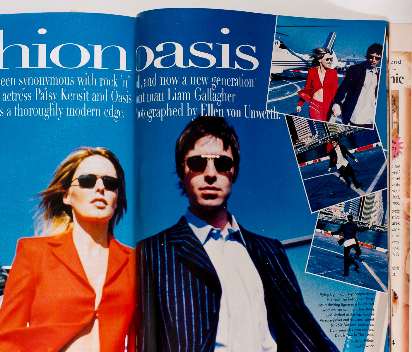 Spice Girls PATSY KENSIT Vogue magazine January 1998 Stella Tennant KAREN ELSON