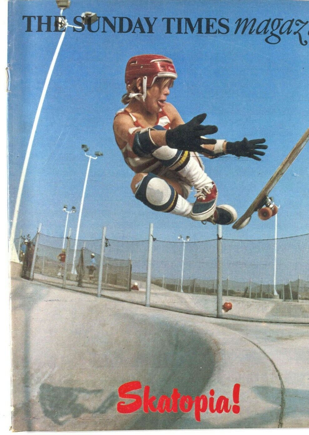 SKATEBOARDING Skatopia TONY DUFFY Peter Knapp TREVOR NUNN Sunday Times magazine