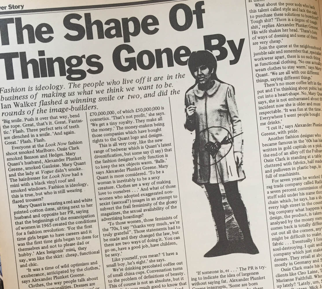 Mary Quant Adrian George Ossie Clark Ralph Steadman Time Out UK Magazine 1970’s