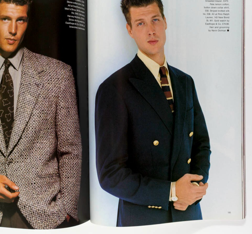 Kyle MacLachlan RUPERT EVERETT Liam Neeson GINA BELLMAN GQ November 1990 Tweed