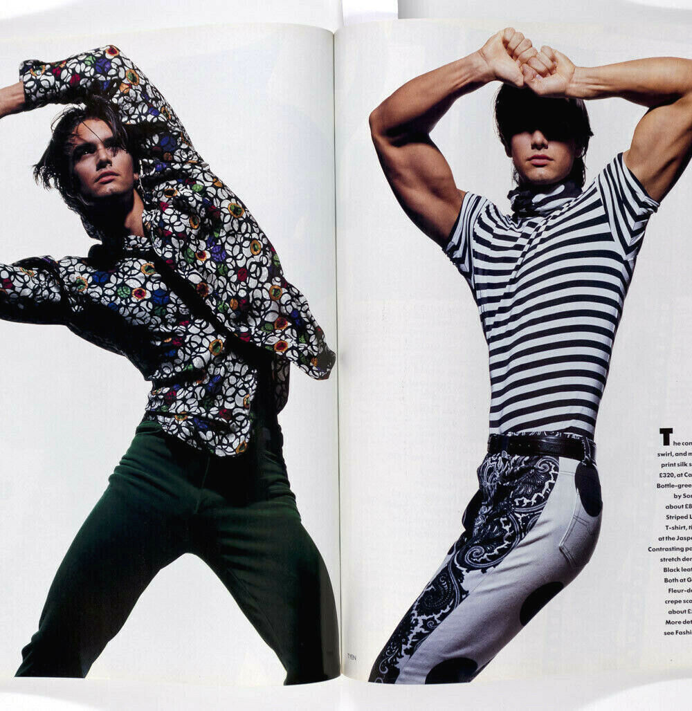 Linda Evangelista HELENA CHRISTENSEN Marcus Schenkenberg UK Vogue February 1991