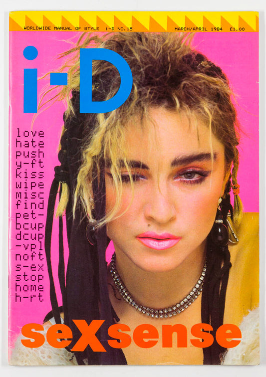 MADONNA's 1st magazine cover! i-D 1984 # 15 TOSCANI Fiorucci MARK LEBON seXsense