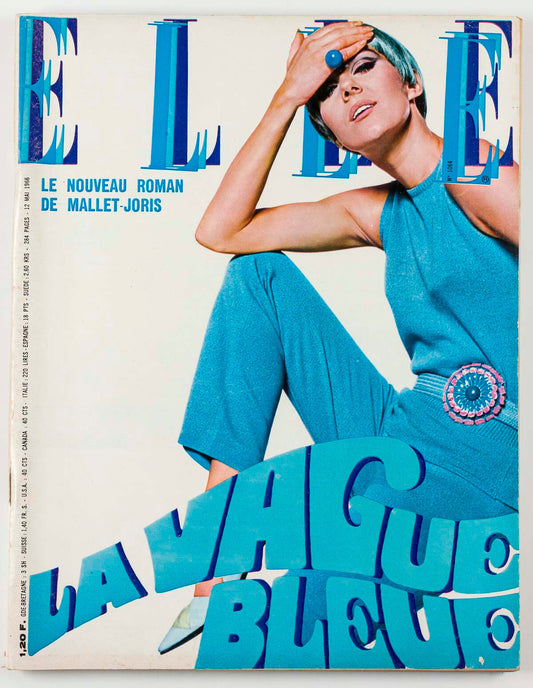 Nicole de Lamarge BLUE WAVE Duffy  FRENCH ELLE magazine May 1966 Juliette Greco