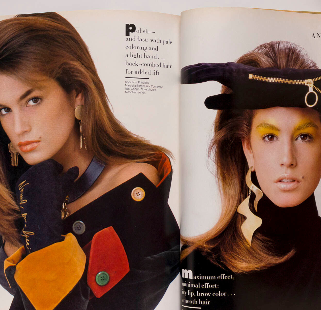 Cindy Crawford MOLLY RINGWALD Emily Lloyd VOGUE Sept 1987 US Evangelista PATITZ