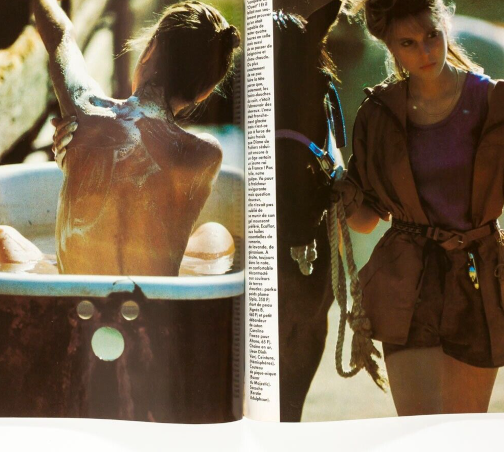 Catherine Oxenberg HANS FEURER Azzedine Alaia SACHA VAN DORSSEN vtg MARIE CLAIRE