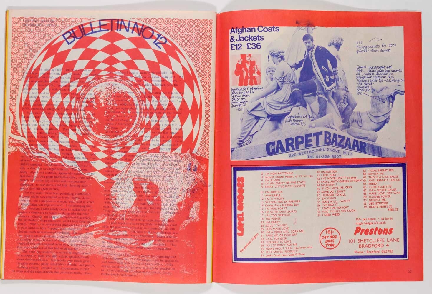 Andy Warhol MARTIN SHARP Edward De Bono MICHAEL ST JOHN Oz magazine 8 January 68