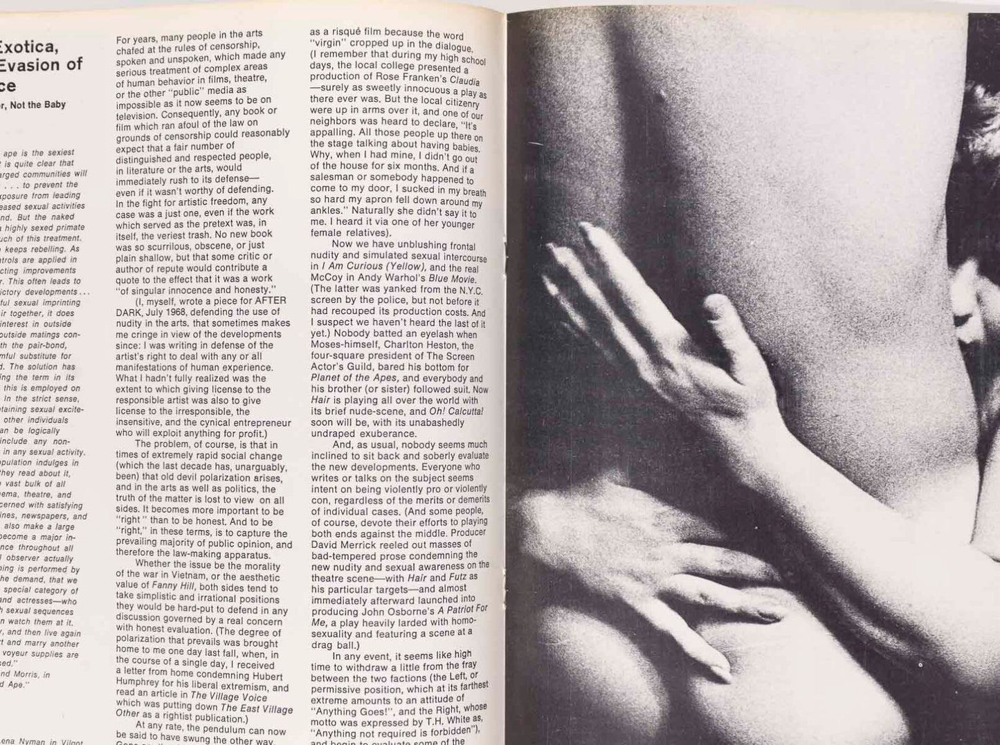 TOM WESSELMANN Hair LIZA MINELLI After Dark magazine Nov 1969 Emmaretta Marks US