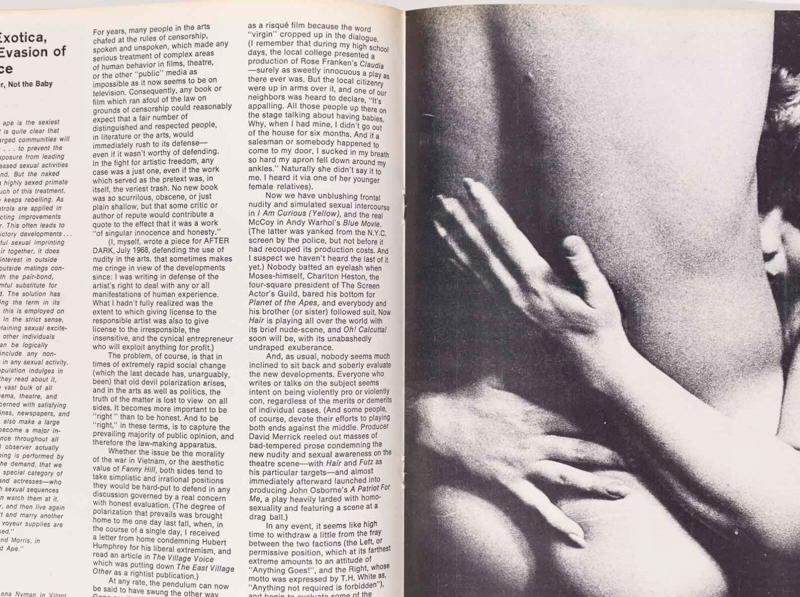 TOM WESSELMANN Hair LIZA MINELLI After Dark magazine Nov 1969 Emmaretta Marks US