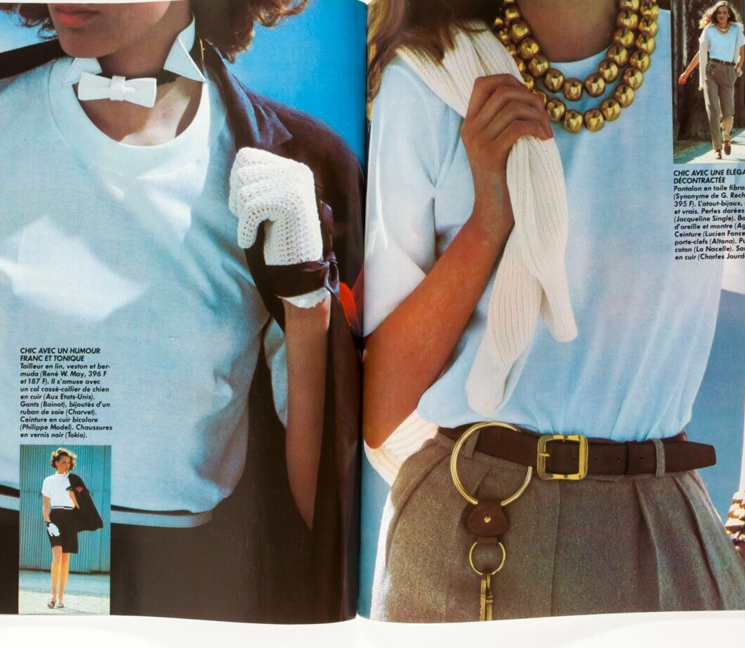 Catherine Oxenberg HANS FEURER Azzedine Alaia SACHA VAN DORSSEN vtg MARIE CLAIRE