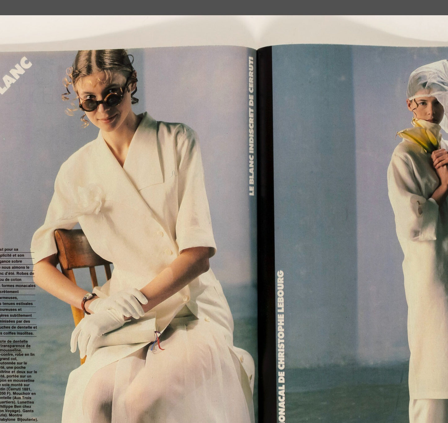 CINDY CRAWFORD Elizabeth Taylor YSL Deauville BRUCE WEBER Elle magazine 1987 Jun