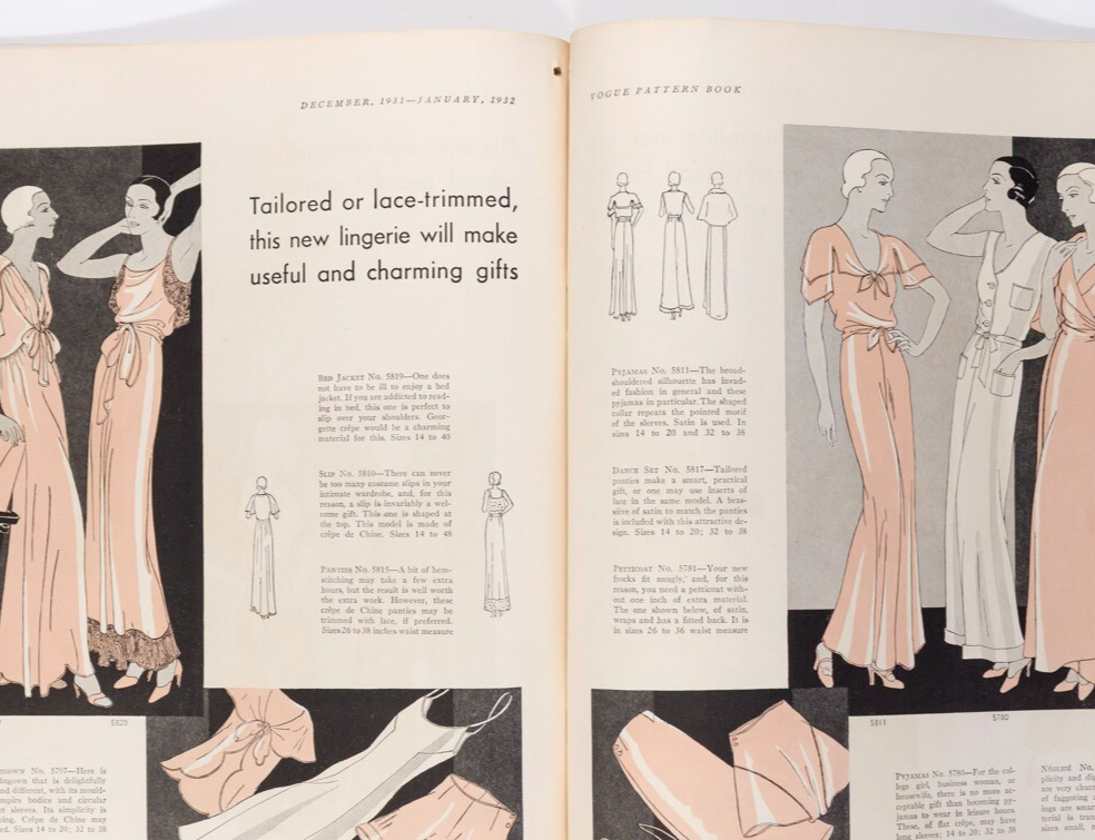 VOGUE PATTERN book December 1931 GEORGES LEPAPE Fashion WINTER Art Deco UK Women