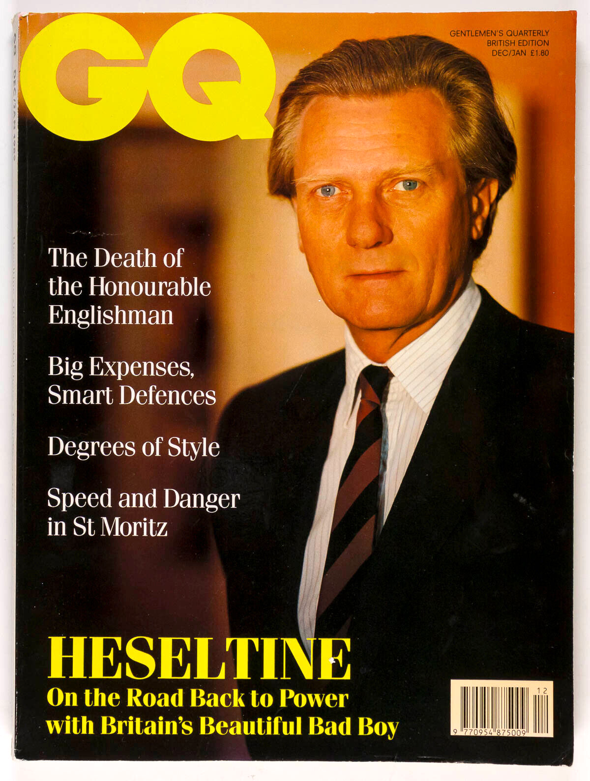 Michael Heseltine DANIEL DAY LEWIS Imran Khan GQ 1 1989 Paul Smith TERENCE STAMP