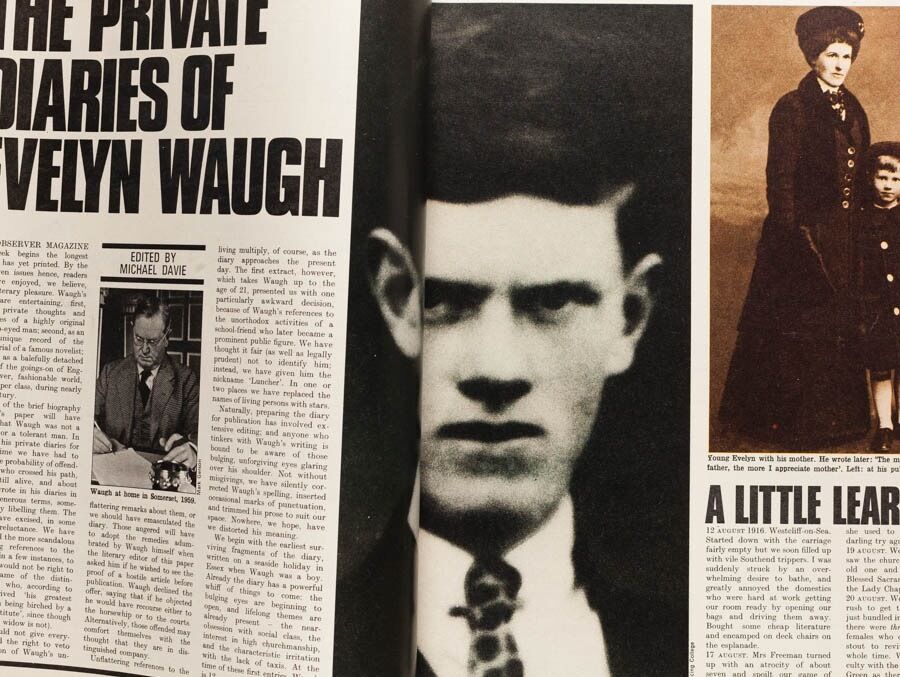 EVELYN WAUGH Children's fashion OCCULT SOCIETIES Biba OBSERVER MAGAZINE vtg 70's