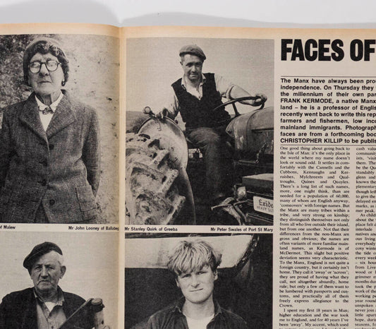 Chris Killip THE FACES OF MAN Isle MANX photo portraits OBSERVER magazine 1970's