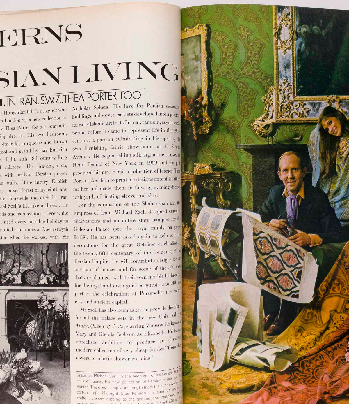 Mona Kristensen MIA FARROW Maudie James KANSAI YAMAMOTO Barry Lategan IRAN Vogue